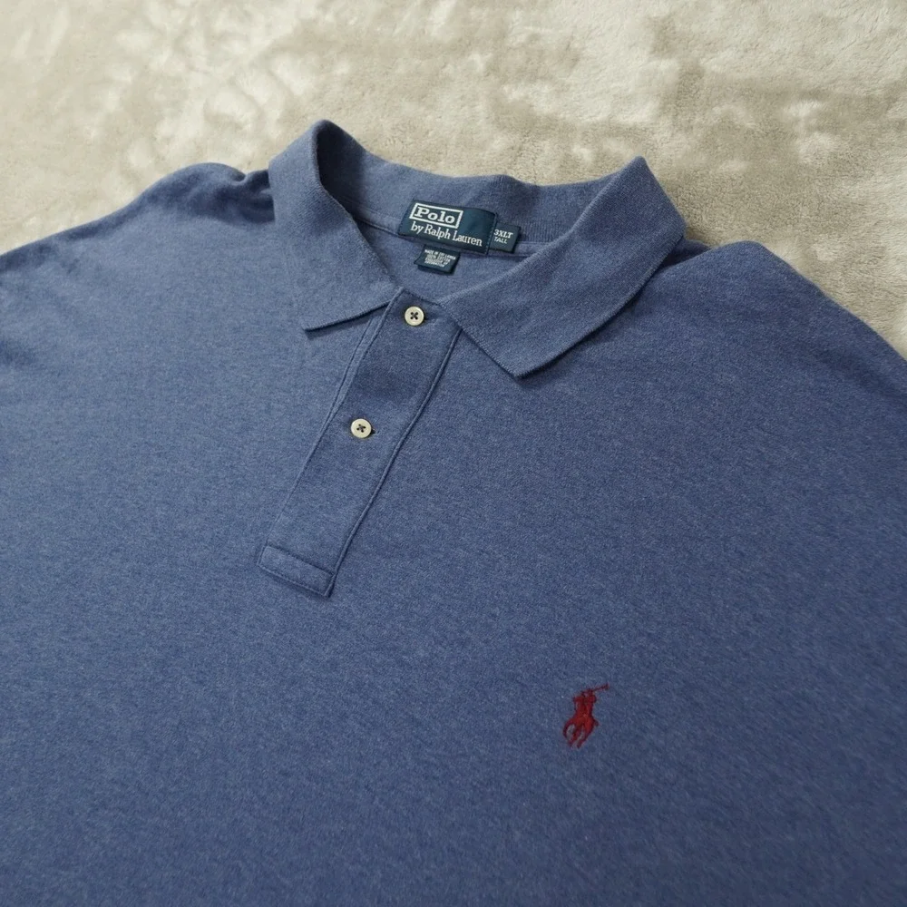 Polo Ralph Lauren Polo Shirt Men's 3XLT Blue Short Sleeve Preppy Golf